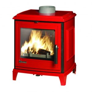 Sedan S Kırmızı Döküm Odun Sobası