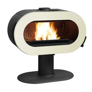 Fifty On Pedestal Krem Döküm Odun Sobası