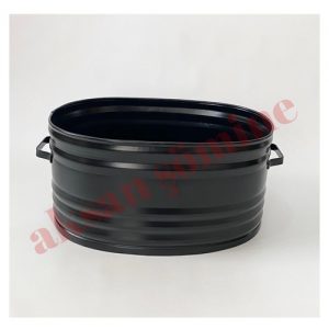 Oval Siyah Şömine Odunluk