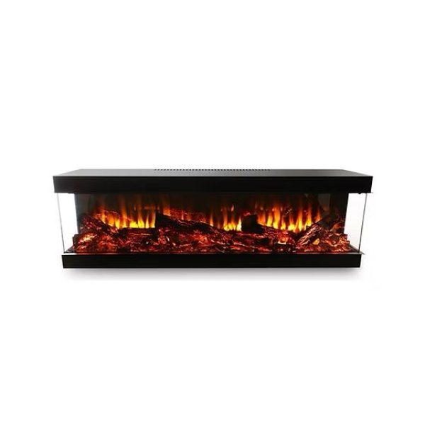 Coza 170 cm 3 Tarafı Camlı Elektrikli Şömine (Isılı)