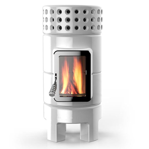 Round Stack Slim Seramik Odun Sobası