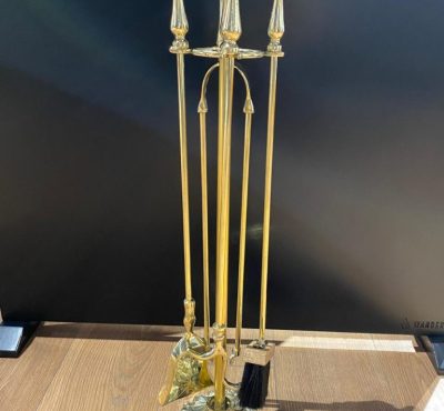 Pirinç Model 4`lü Şömine Maşa Takımı(1)