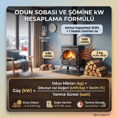 Katı Yakıtlı Şömine ve Sobalarda kW Değeri Nasıl Hesaplanır?